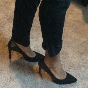 Suede and leather pumps size 9-banana republic